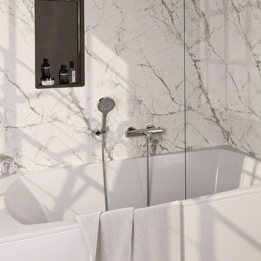 Brauer Chrome Edition badthermostaat met badset - 3 standen handdouche - chroom