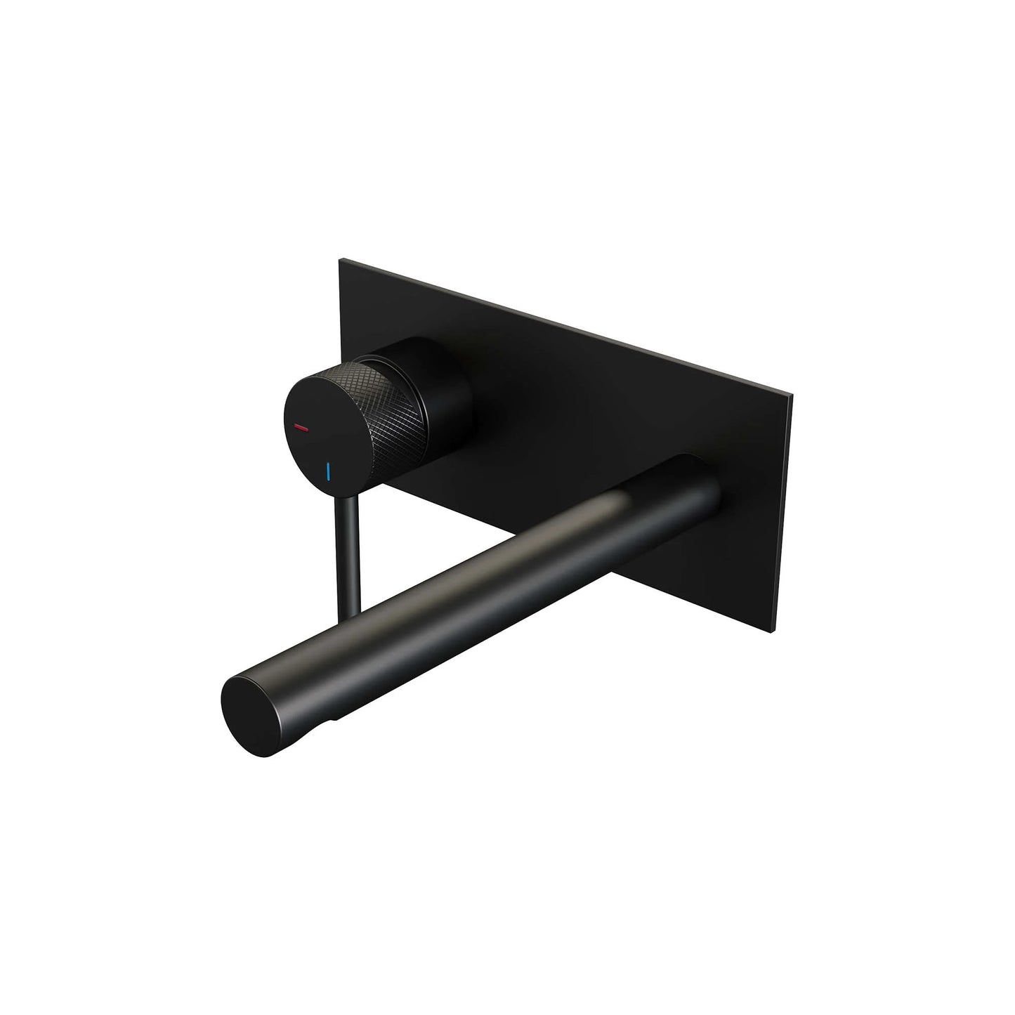BRAUER Black Edition inbouw wastafelmengkraan met rechte uitloop en afdekplaat model A2 mat zwart