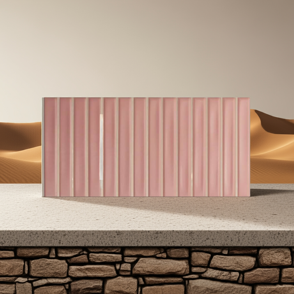 WOW SWEET BARS BLUSH MAT Wandtegel 12,5x25 cm