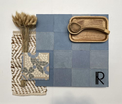 Revoir Paris Atelier Bleu Lumiere Mat 10x10