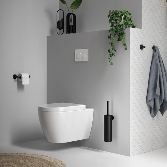 Toiletaccessoire Set Brauer Black 3-in-1 met PVD coating Mat Zwart