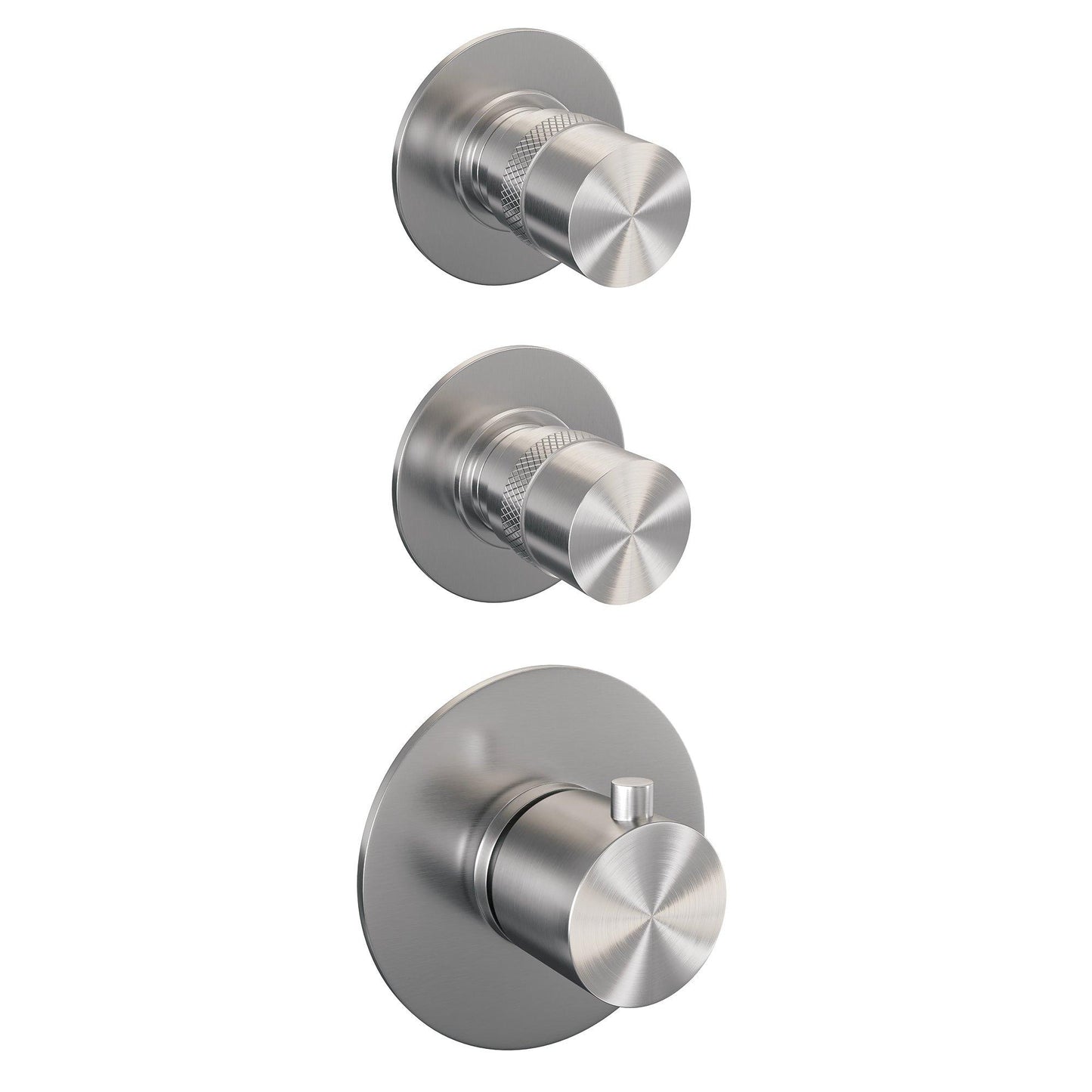 Brauer Brushed Edition complete inbouw regendouche met staafhanddouche, rechte wandarm en hoofddouche 20cm set 1 RVS geborsteld PVD