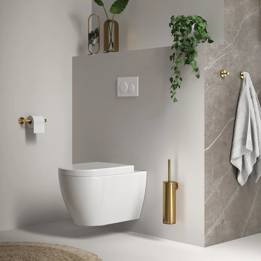 Brauer Gold Edition Toilet Accessoireset - 3-delig - PVD - geborsteld goud