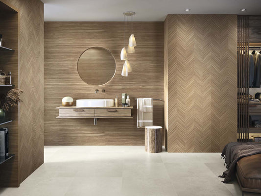 Baldocer Larchwood wandtegel ipe zig 40x120 gerectificeerd