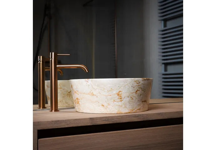 Waskom Loutro Bali S Rond 40x40x15 cm Marmer Sand