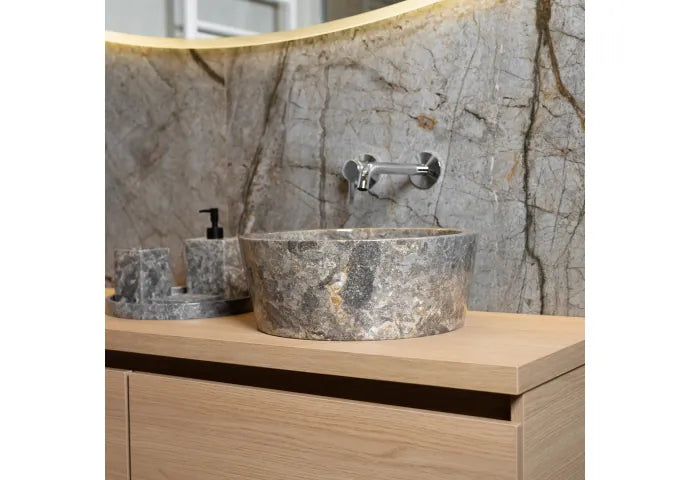 Waskom Loutro Bali T Rond 40x40x15 cm Marmer Taupe