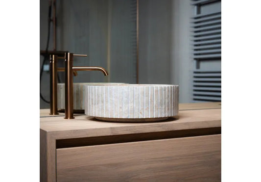 Waskom Loutro Jayda Rond 40x40x14 cm Marmer