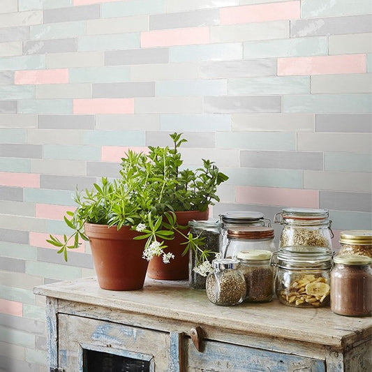 Wandtegel Sottocer HARMONY Blush Rose 7.5×30 cm (doosinhoud 0.5 m2)2