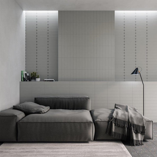 Wandtegel Wow GRACE Grey Oval Mat 7.5×30 cm (doosinhoud 0.488 m2)2