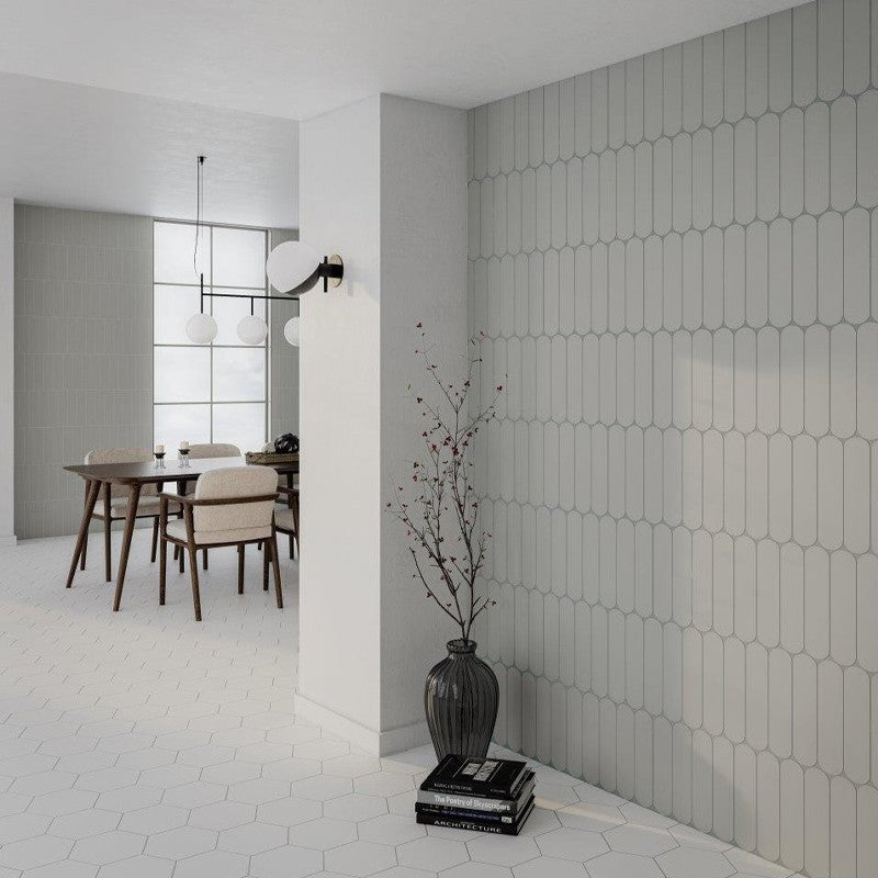 Wandtegel Wow GRACE Grey Oval Gloss 7.5×30 cm (doosinhoud 0.444 m2)2