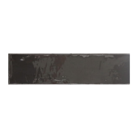 Wandtegel Revoir Paris Atelier Glossy Noir 6.2×25 cm (doosinhoud 0.32 m2)1