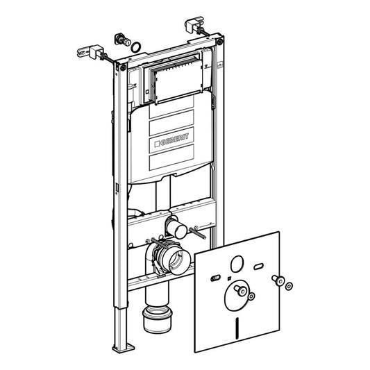 Geberit Inbouwreservoir Duo-fix UP320 111.300.005 + bevestiging set 111.815.001 tbv: Sigma2