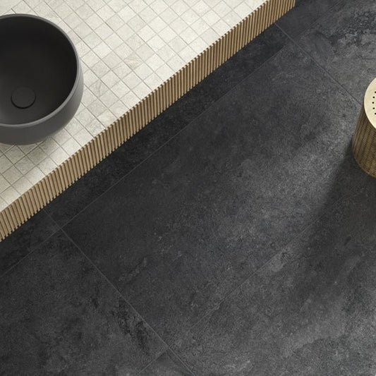 DEL CONCA LAVAREDO Vloertegel Antraciet 60×120 cm (doosinhoud 1.44 m2)2
