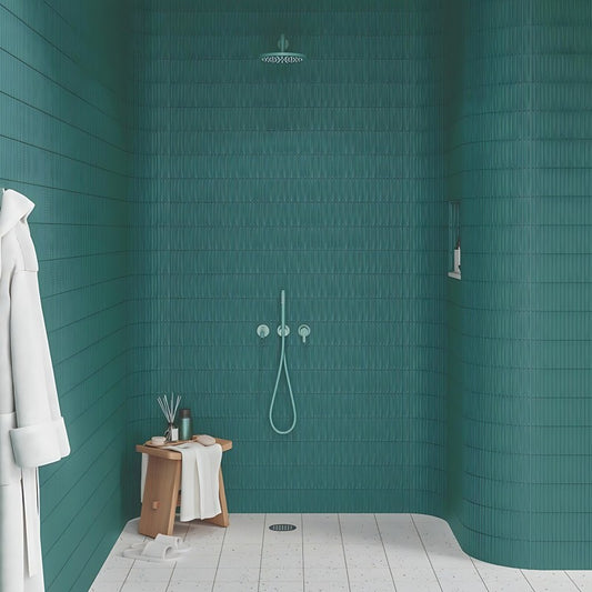 WOW SWEET BARS TEAL MAT Wandtegel 12,5×25 cm (doosinhoud 0.438 m2)2