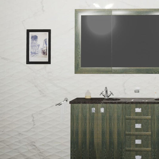 Wandtegel Marazzi ALLMARBLE 3D M73S 40×120 cm (doosinhoud 2.4 m2)2