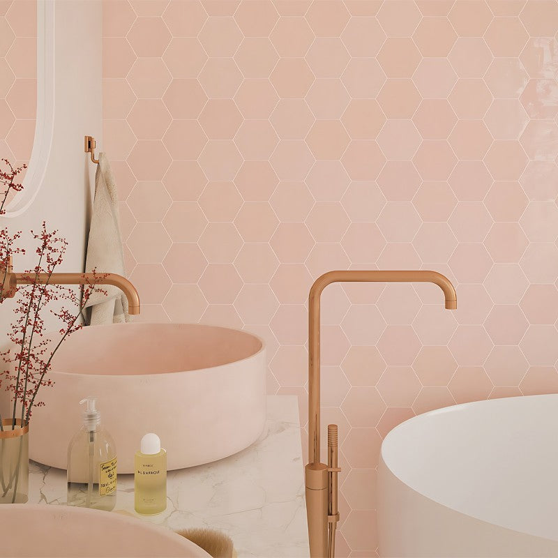 WOW ZELLIGE HEXA PINK Wandtegel 10,8×12,4 cm (doosinhoud 0.382 m2)3