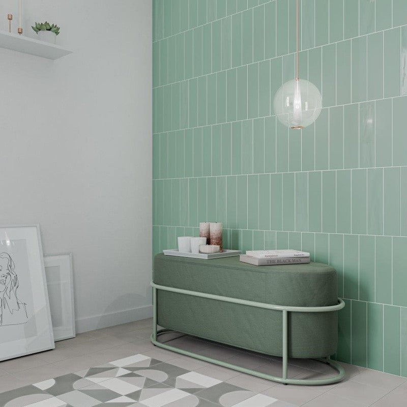 Wandtegel Wow GRACE Sage Gloss 7.5×30 cm (doosinhoud 0.444 m2)2