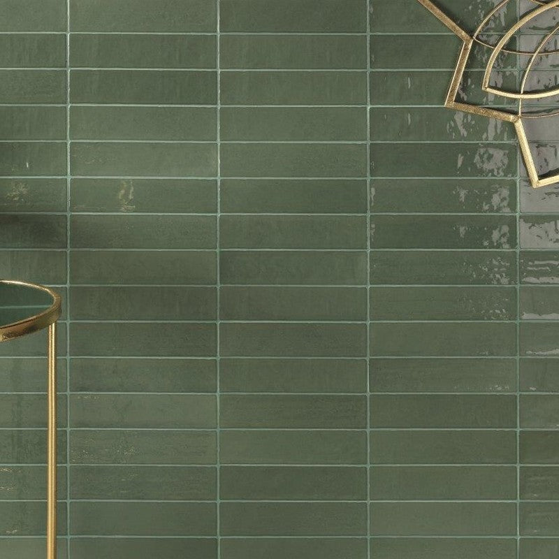 Wandtegel Natucer Zellige Green 6.2×25 cm (doosinhoud 0.5 m2)3