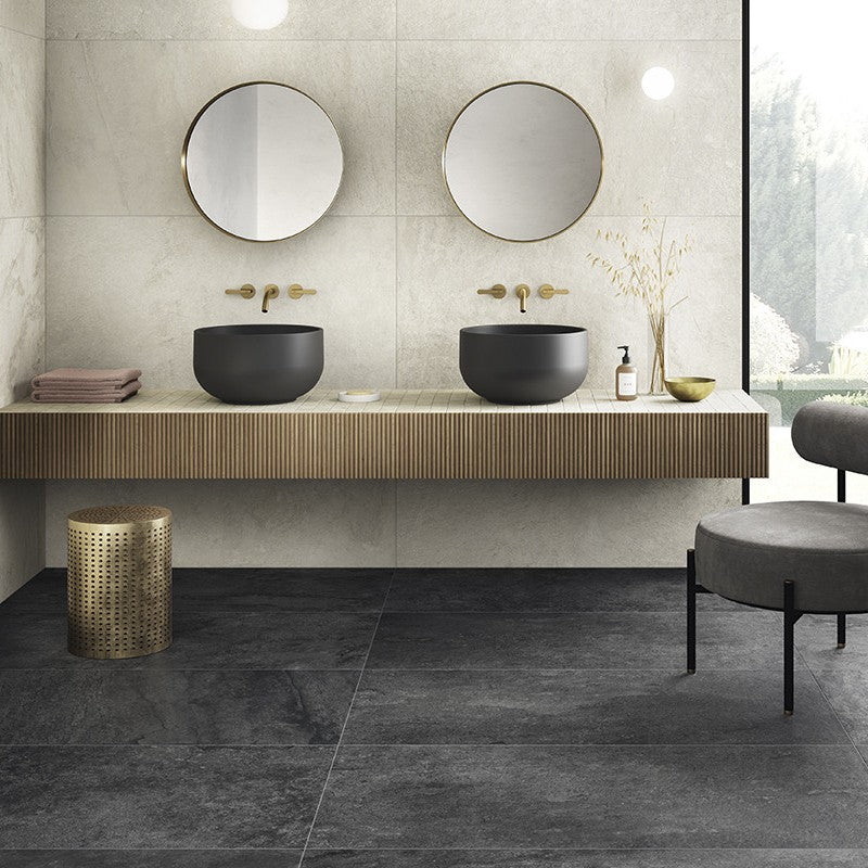 DEL CONCA LAVAREDO Vloertegel Antraciet 60×120 cm (doosinhoud 1.44 m2)3