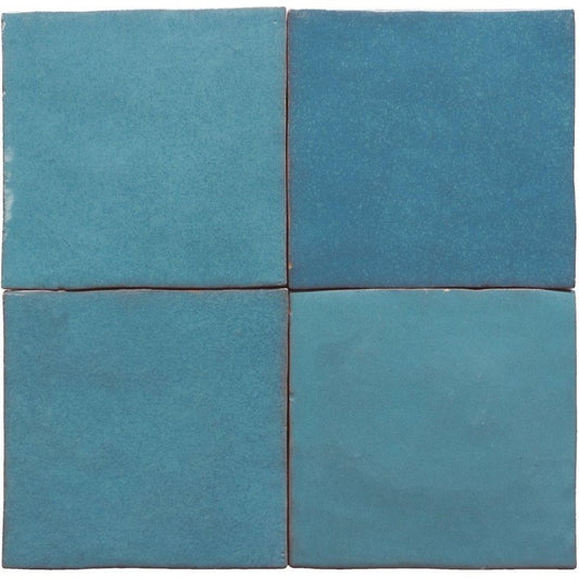 Wandtegel Marrakech ZELIJ Azul Cielo 10×10 cm (doosinhoud 0.81 m2)2