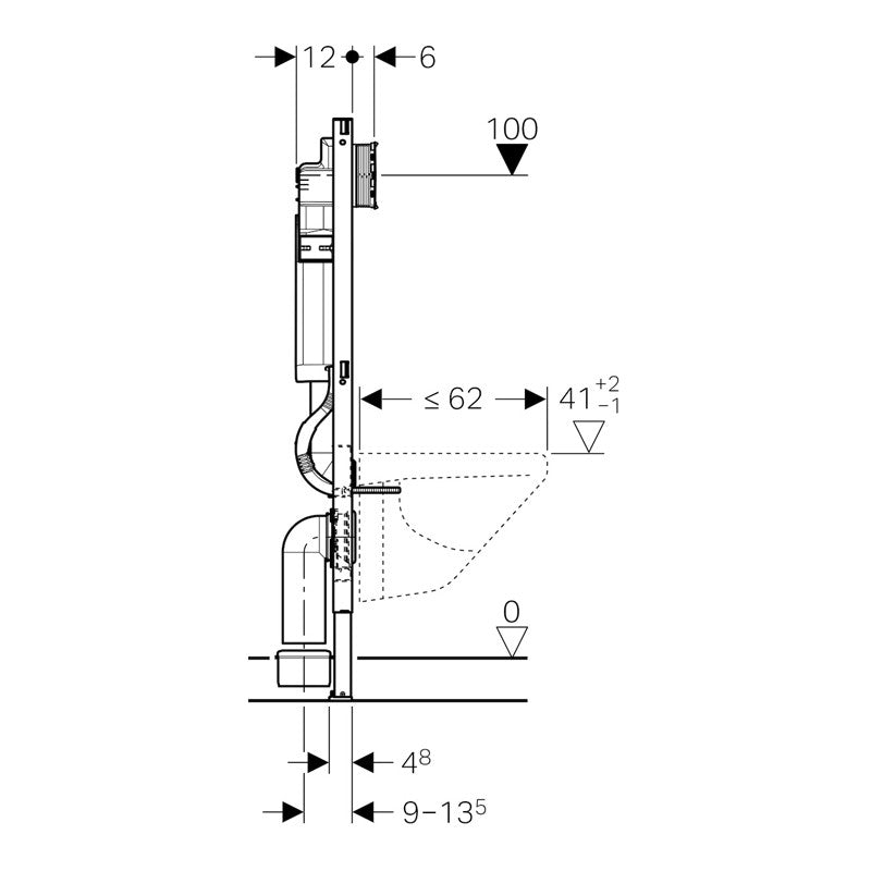 Geberit Inbouwreservoir Duo-fix UP320 111.300.005 + bevestiging set 111.815.001 tbv: Sigma4