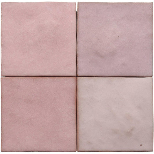 Wandtegel Marrakech ZELIJ Rosa 10×10 cm (doosinhoud 0.81 m2)2