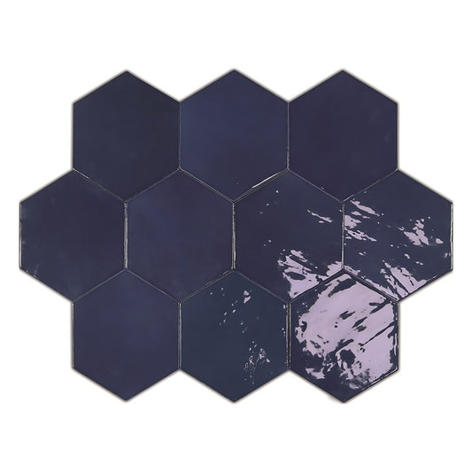 WOW ZELLIGE HEXA COBALT Wandtegel 10,8×12,4 cm (doosinhoud 0.382 m2)2
