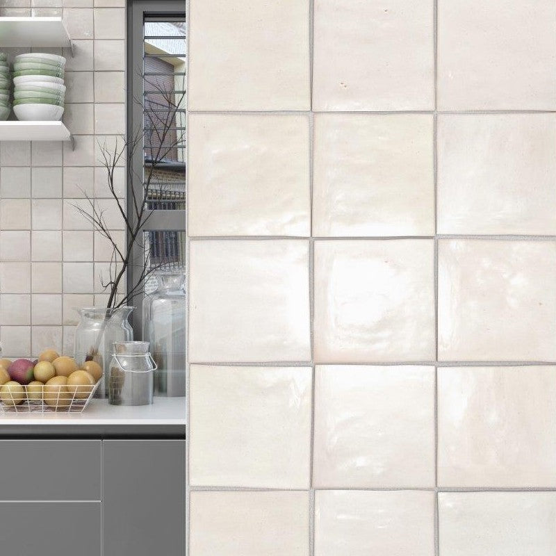 Wandtegel Marrakech ZELIJ Blanco 10×10 cm (doosinhoud 0.81 m2)3