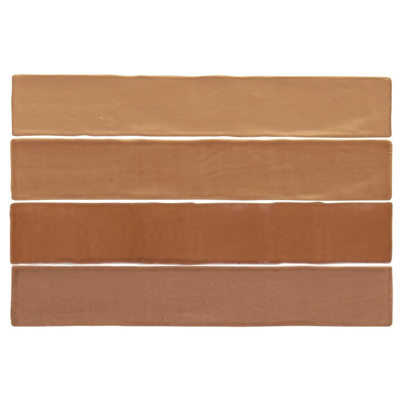 Wandtegel Sottocer SENSE Cotto Rood 6.5×39.5 cm (doosinhoud 1 m2)1