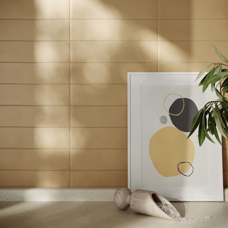 Wandtegel Revoir Paris PROVENCE Caramel 6.2×25 cm (doosinhoud 0.32 m2)3