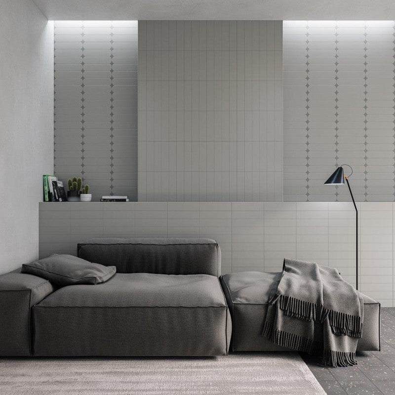 Wandtegel Wow GRACE Grey Gloss 7.5×30 cm (doosinhoud 0.444 m2)2