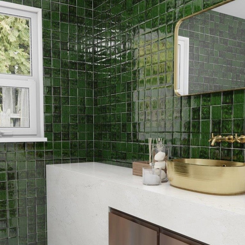 Wandtegel Marrakech ZELIJ Verde Cobre Special 10×10 cm (doosinhoud 0.81 m2)3