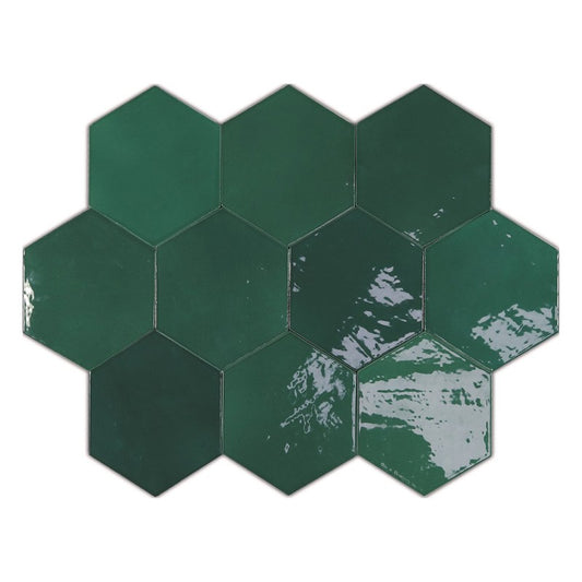 WOW ZELLIGE HEXA EMERALD Wandtegel 10,8×12,4 cm (doosinhoud 0.382 m2)2