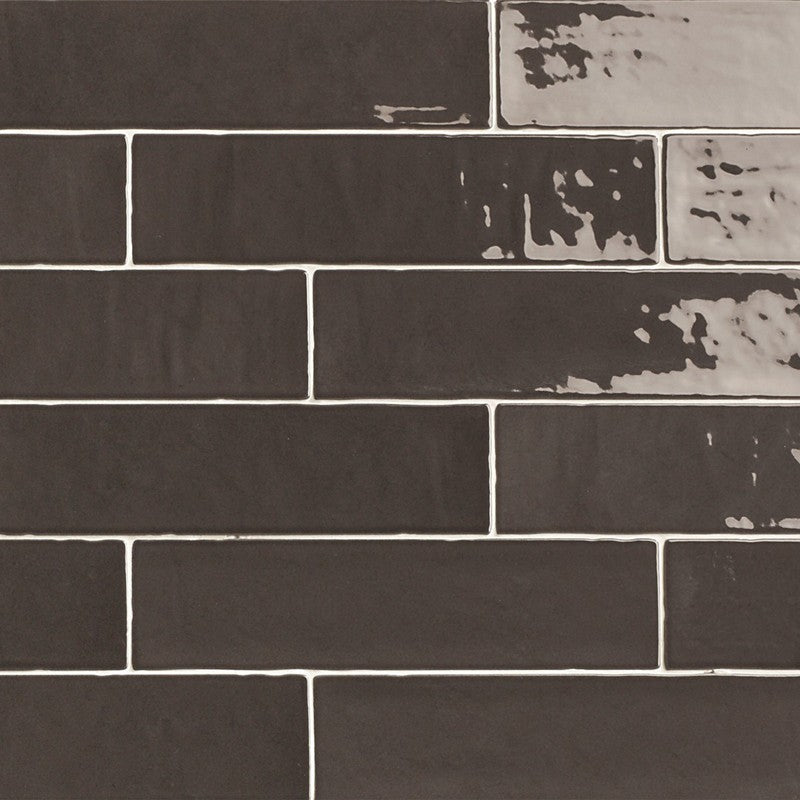 Wandtegel Natucer Zellige Black 6.2×25 cm (doosinhoud 0.5 m2)2