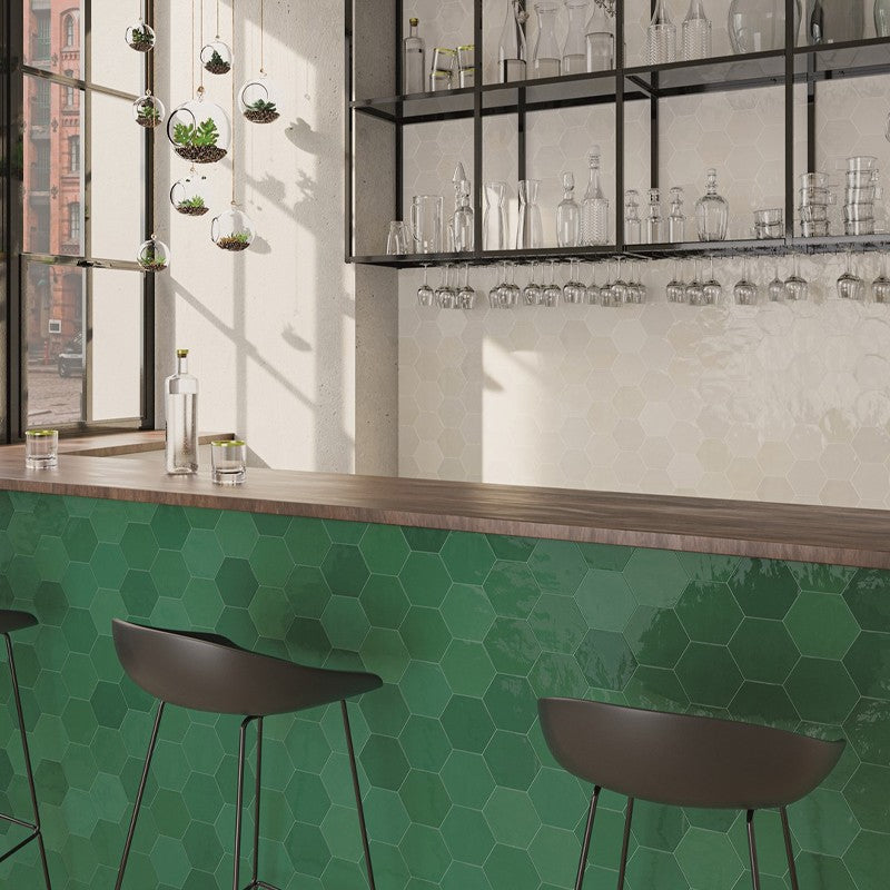 WOW ZELLIGE HEXA EMERALD Wandtegel 10,8×12,4 cm (doosinhoud 0.382 m2)3
