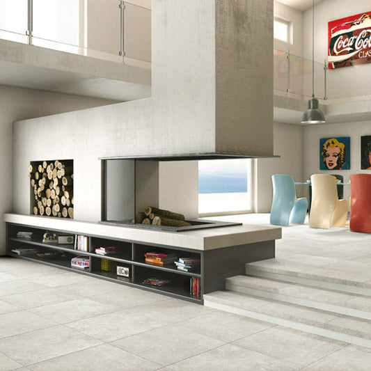 Vloertegel Tuscania GREY SOUL WHITE 90×90 cm (doosinhoud 1.62 m2)2