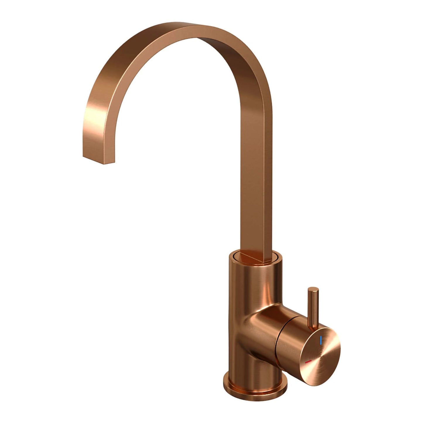 BRAUER Copper Edition hoge opbouw wastafelmengkraan met draaibare platte uitloop model B koper geborsteld PVD