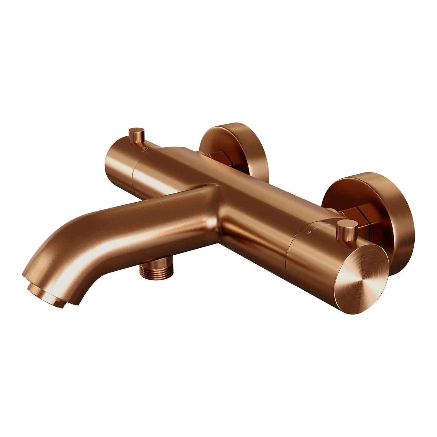 Brauer Copper Edition badthermostaat met badset - 3 standen handdouche - geborsteld koper PVD