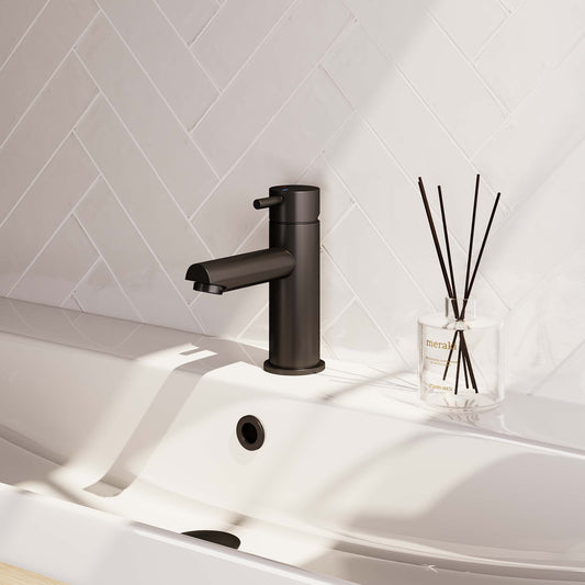 BRAUER Black Edition lage opbouw wastafelmengkraan model B mat zwart