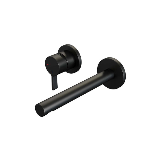 BRAUER Black Edition inbouw wastafelmengkraan met rechte uitloop en rozetten model E2 mat zwart