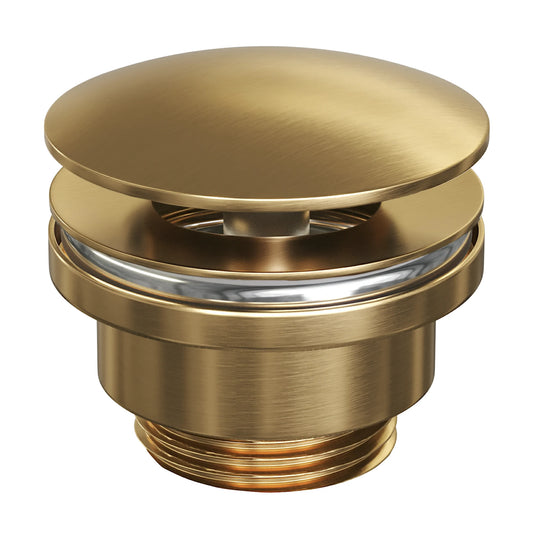 Brauer Afvoerplug Gold Edition altijd open plug - geborsteld goud PVD