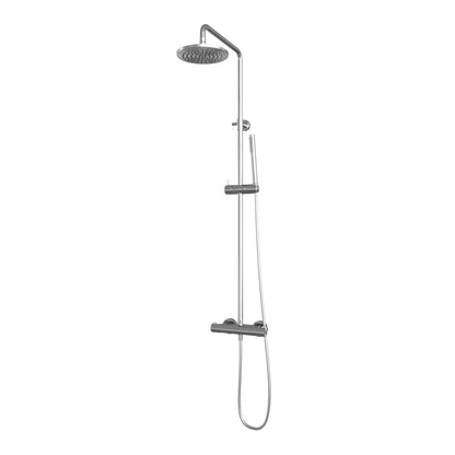 Regendouche Brauer Brushed Showerpipe Met Thermostaat 20cm Geborsteld RVS