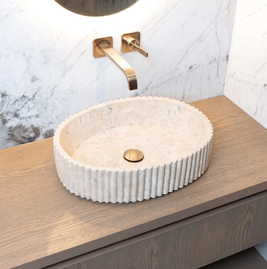 Waskom Loutro Irini Ovaal 50x38x12.5 cm Marmer