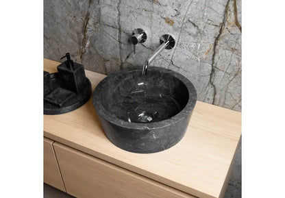 Waskom Loutro Bali B Rond 40x40x15 cm Marmer Black