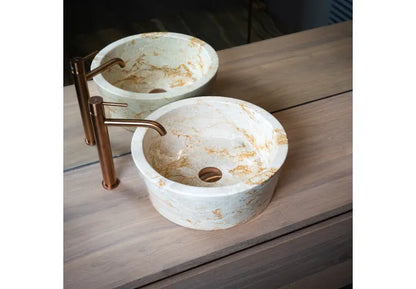 Waskom Loutro Bali S Rond 40x40x15 cm Marmer Sand