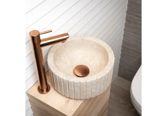 Waskom Loutro Jadya Mini Rond 25x25x12 cm Marmer