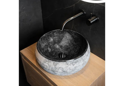 Waskom Loutro Rocky B Rond 40x40x15 cm Black