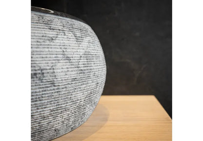 Waskom Loutro Rocky Mini B Rond 20x20x12 cm Marmer Black