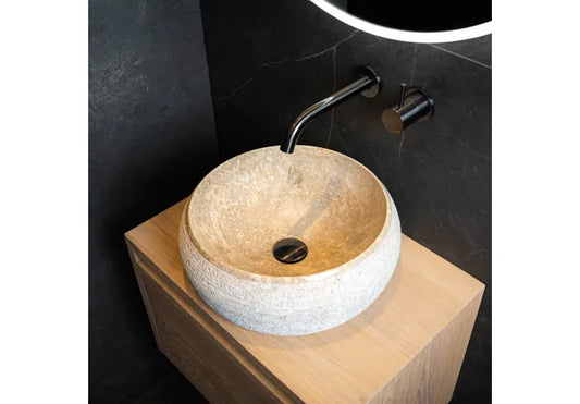 Waskom Loutro Rocky S Rond 40x40x15 cm Marmer Sand