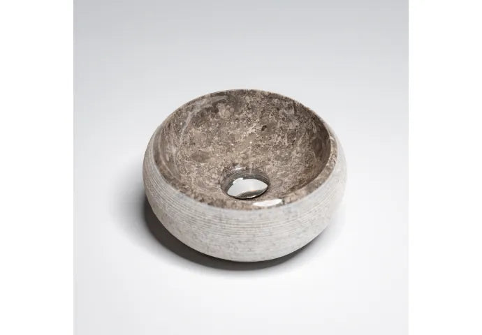 Waskom Loutro Rocky T Rond 40x40x15 cm Marmer Taupe